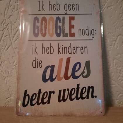 Ik heb geen google nodig