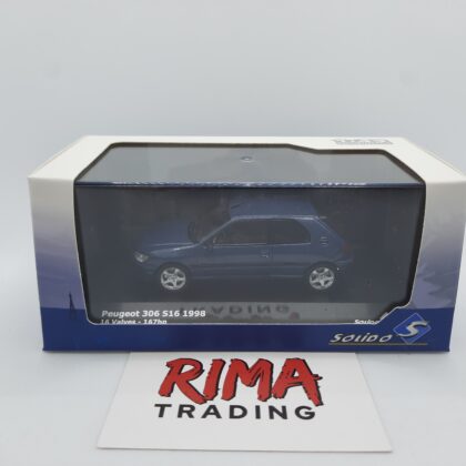 Peugeot 306 S16 1994 blauw metallic 1:43 Solido