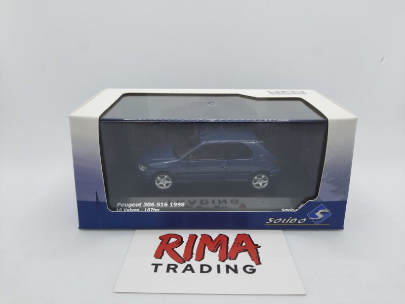 Peugeot 306 S16 1994 blauw metallic 1:43 Solido