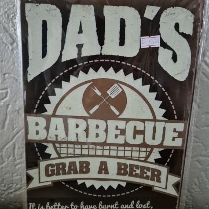 Dad's barbecue, grab a beer