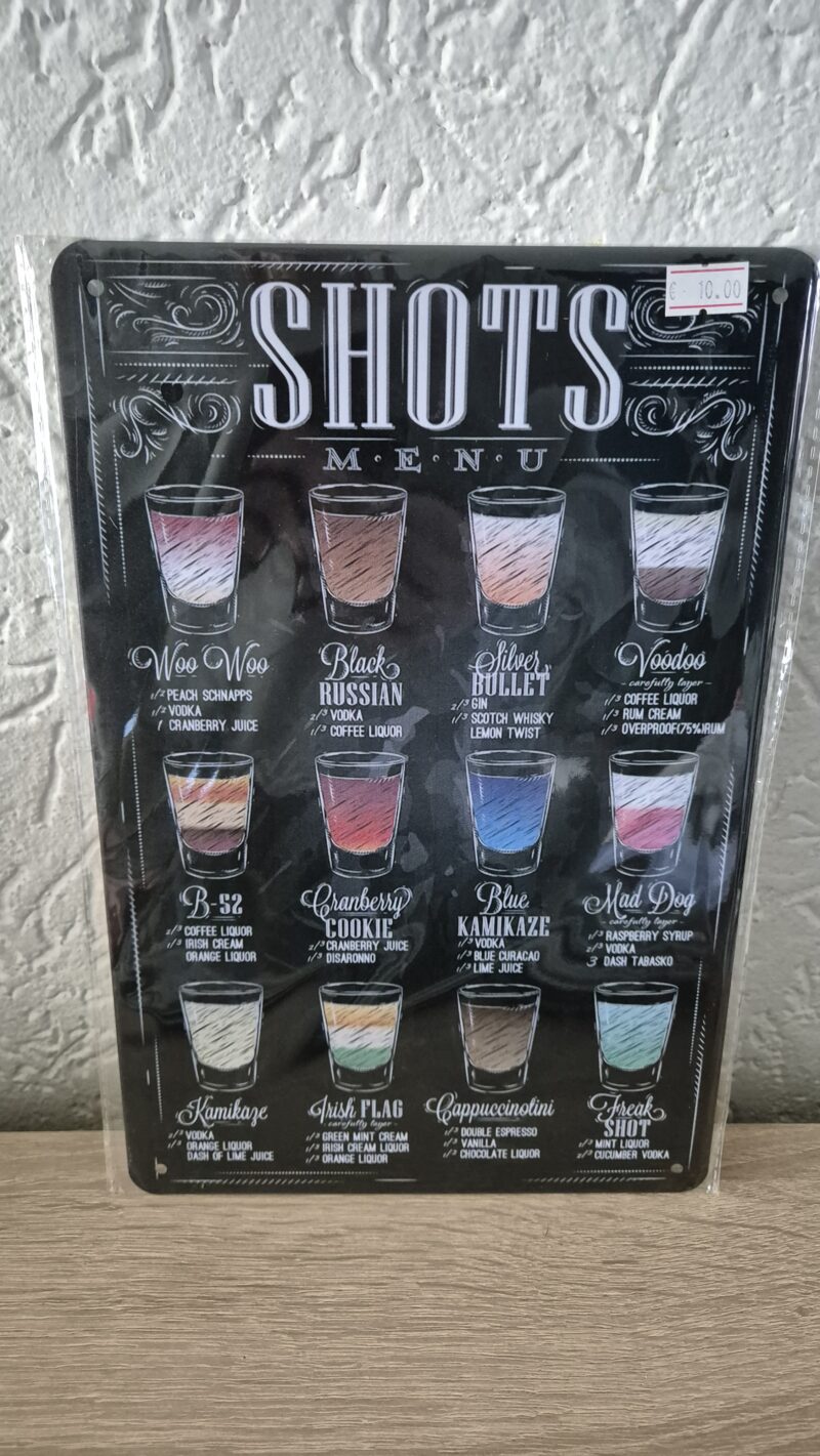 SHOTS Menu