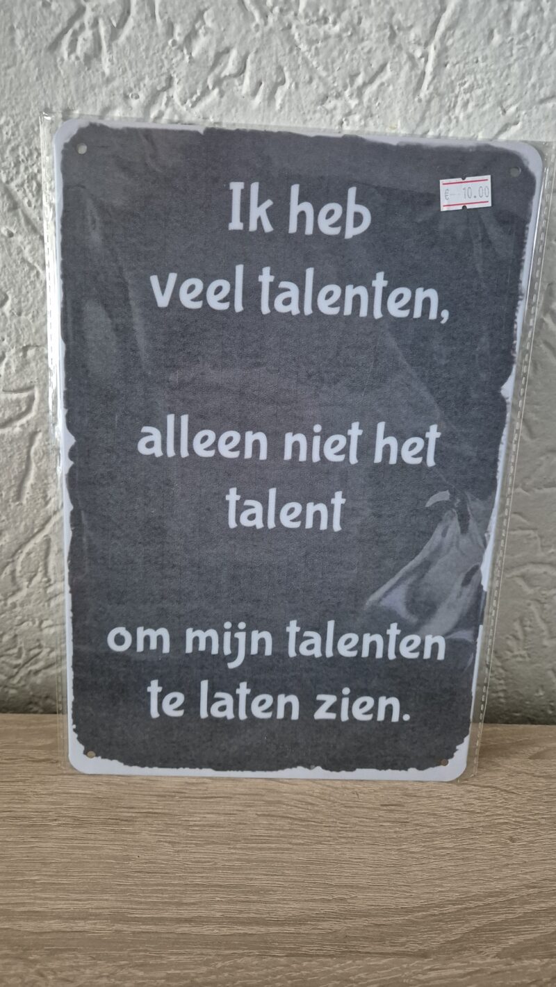 Ik heb veel talenten